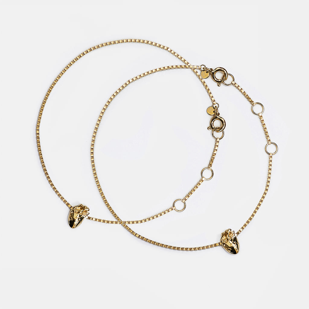 I Carry Your Heart Bracelet Set | Gold Plate