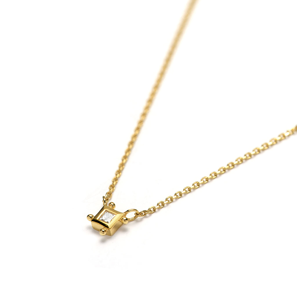 Taormina Quattro Canti | Four Corners Necklace | Solid Gold & Diamond