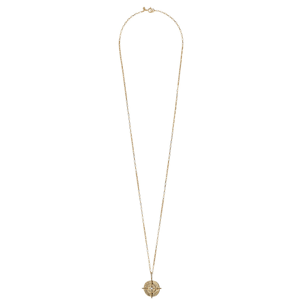 North Star Medallion | Gold & White Topaz - Aletheia & Phos